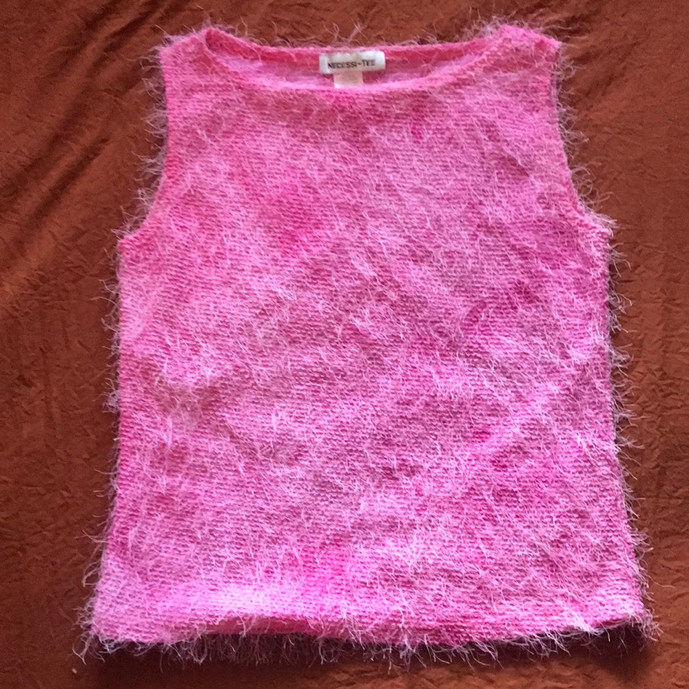 Fuzzy lil’ Pink Tank!
